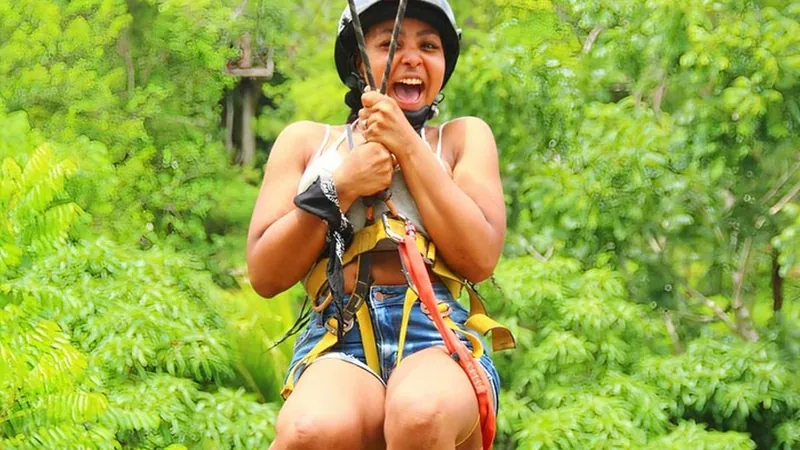 Zipline in the Cancun jungle
